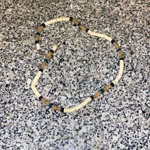 Vintage multicolored puka shell necklace - 18”